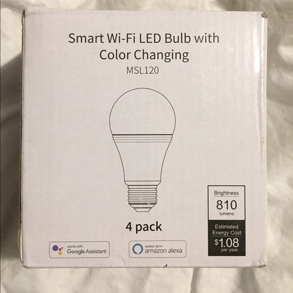 Smart WiFi LED Light Bulb Color Changing 4 Pack - Picture 1 of 3